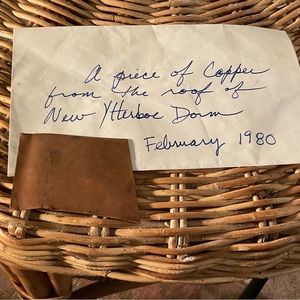 Vintage 80's ephemera Minnesota St Olaf-New Ytterboe Hall/dorm copper roof piece